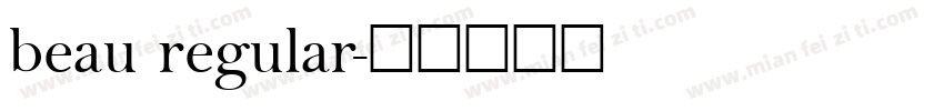 beau regular字体转换